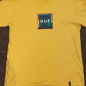 Yellow Huf Tshirt . Size XL